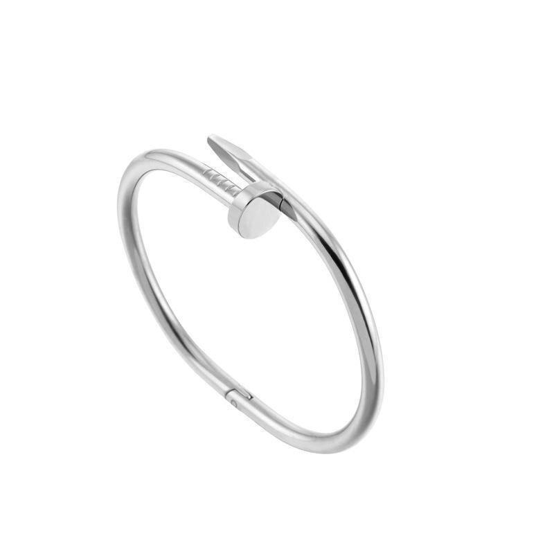 CELES Nail Diamond Bracelet 18K Plated Stainless Steel Bangles Jewelry for Women's Anniversary
