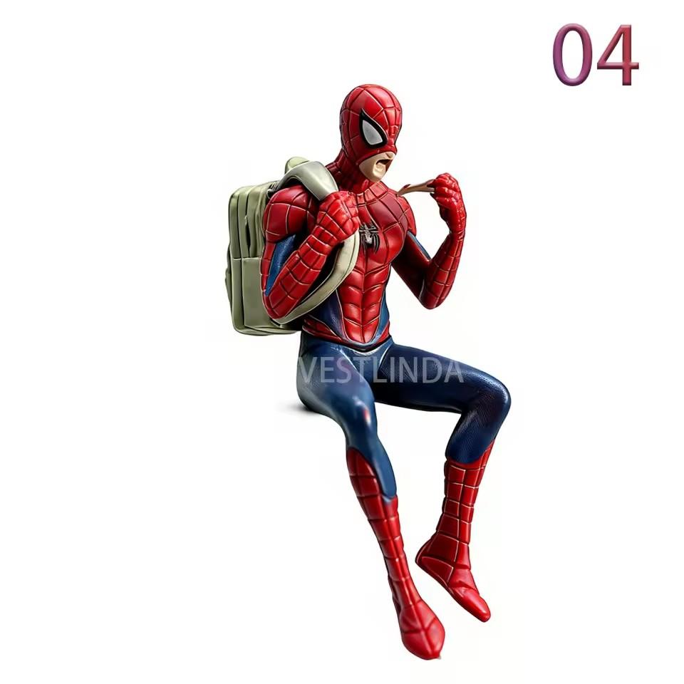 Hot Selling Superheroes Spiderman Figurine 7-9 cm Mini Statue Car Decoration Model Desktop Collection Decoration Marvel Fan Gift