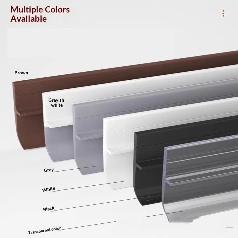 Soundproof PVC Door Bottom Seal Strip Self Adhesive Strong Adhesion Dustproof Easy Trim for Home Garage Office Entry Doors
