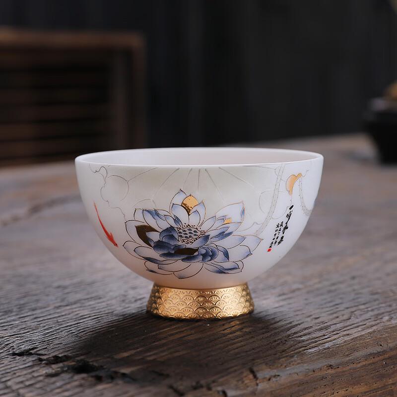 Dehua Mutton-Fat Jade Ceramic Tea Cup