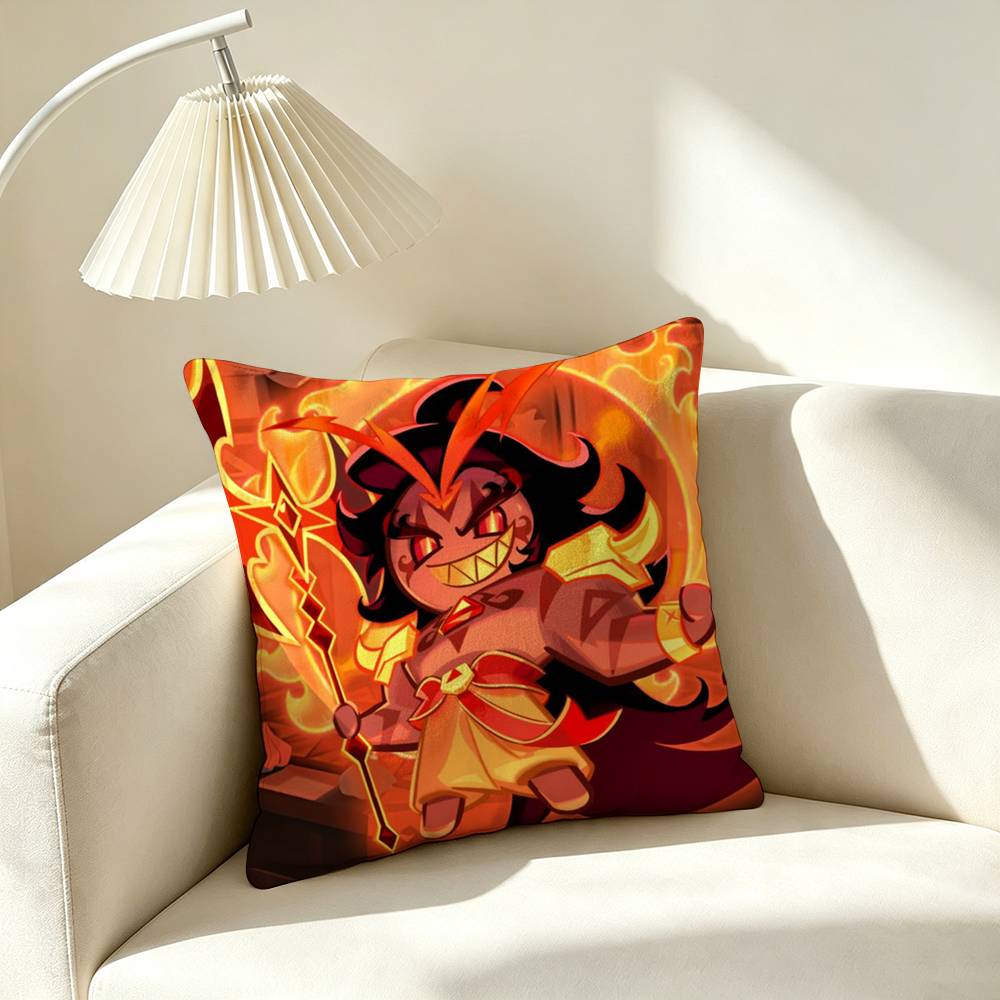 B-Burning Spice Cookie Cookie Run Pillow Case Square Double-Sided Sofa Cushion Cover Bedroom Bedside Pillow