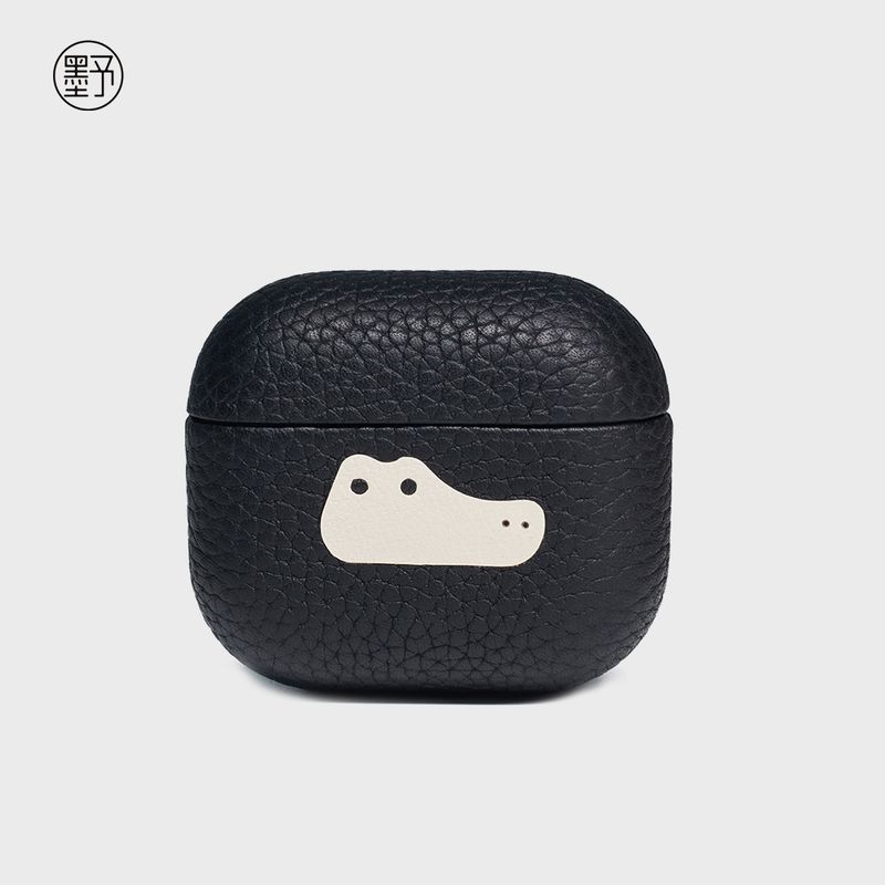 

Creative Handicraft Crocodile Cute Genuine Leather Personality 3 Generation 4 Generation Suitable for Couple Apple Headset 3 Generation Cheese Cute Apple Airpods Pro Crocodile