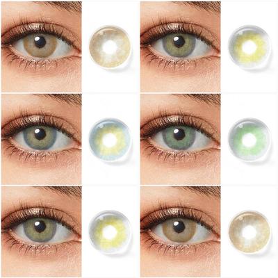 Colored Contact Lenses For Eyes Yearly Use Color Contact Lenses 1 Pair Eye Contacts With Color Blue Gray Lenses