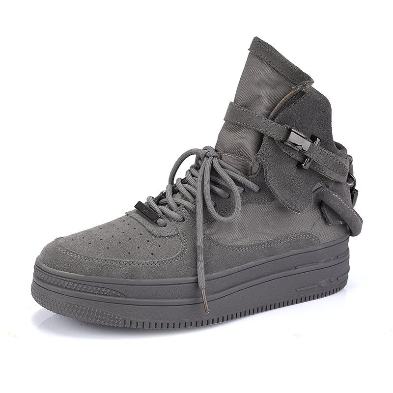 

Дышащие повседневные кеды на шнуровке с высоким верхом, весенне-осенние новинки, спортивная обувь для улицы, большие желтые ботинки, студенческая модная трендовая обувь на платформе 45