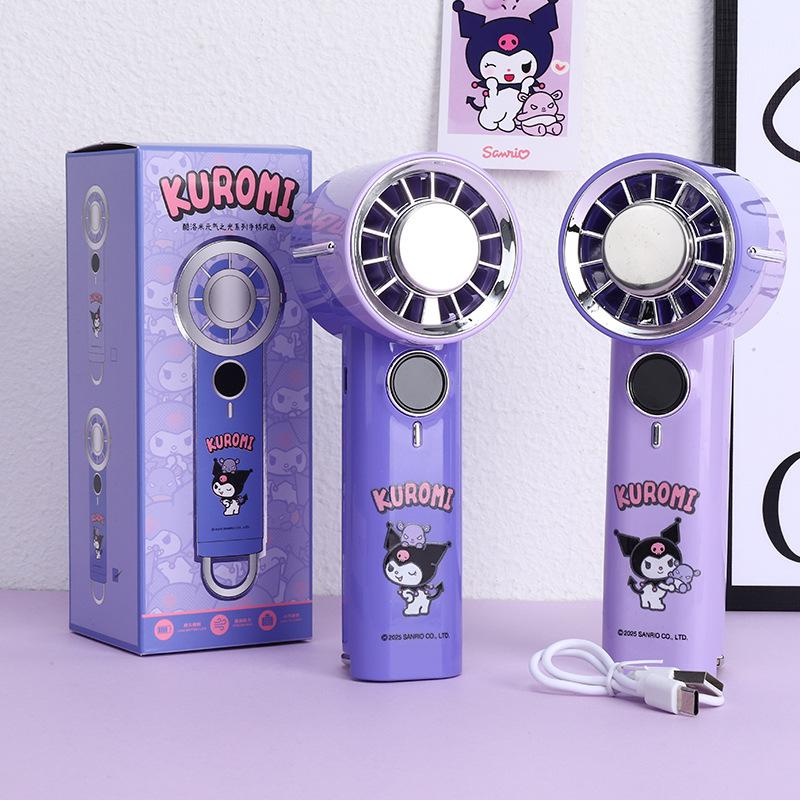

Sanrio Licensed Handheld Mini Fan with 3600mAh Battery, Digital Display, Ice Pack, and USB Charging 3600mAh [5 Speeds]