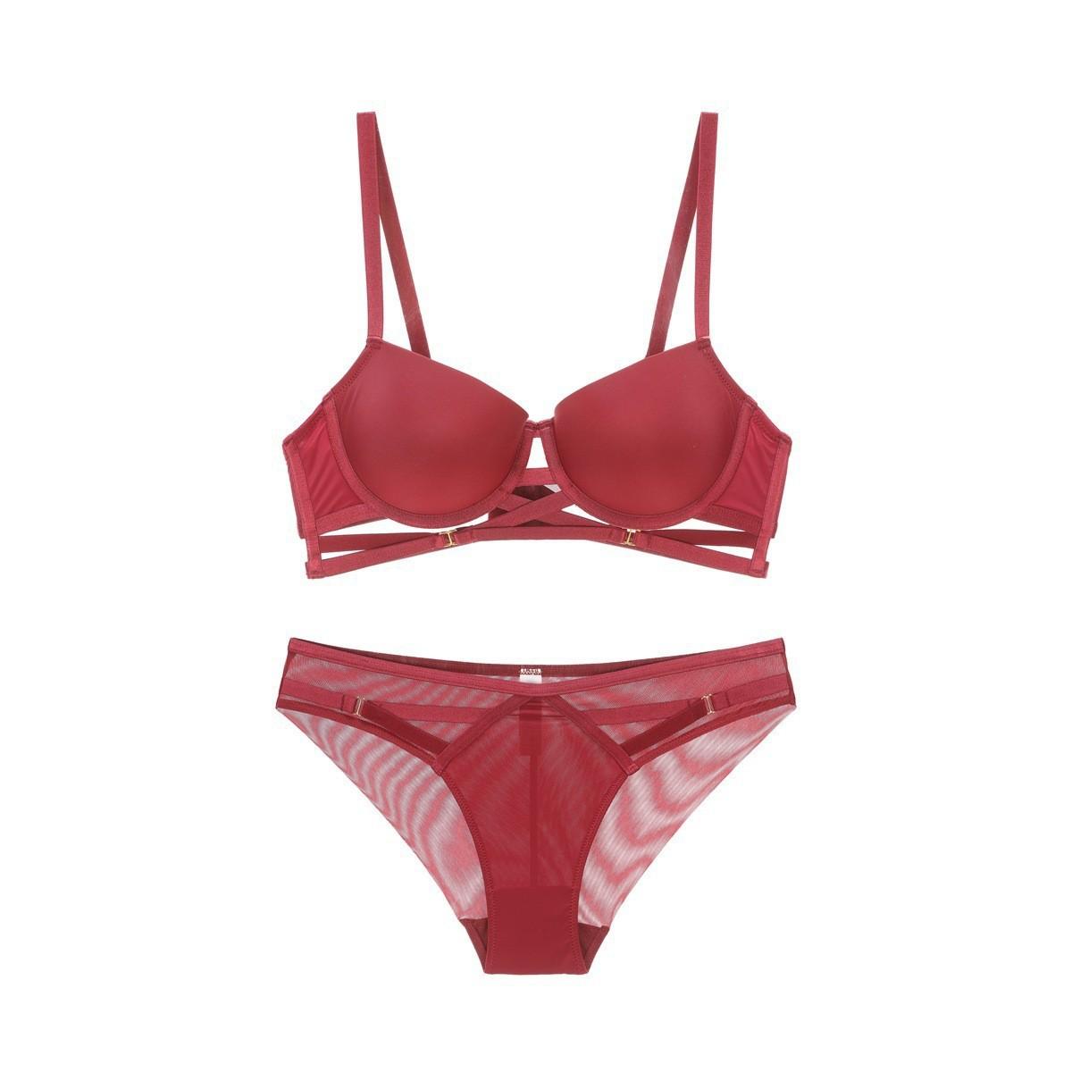 

Сексуальный костюм Сексуальный костюм для сбора Большая гладкая поверхность, не оставляющая следов, перекрестные бретели, не провисающие, большой размер 85D бордовый