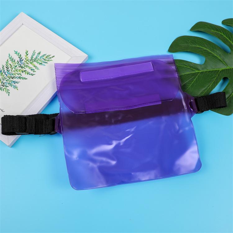 Large Waterproof PVC Waist Bag for Outdoor Activities – Three-Layer Sealed, Multi-Functional Storage for Phones and More.