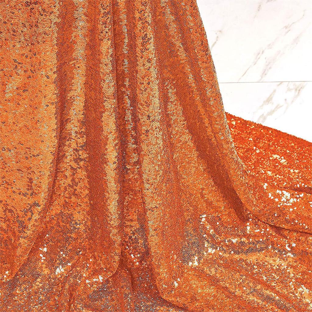 Nordic Style Round Solid Color Sequin Tablecloth for Weddings and Hotel Banquets