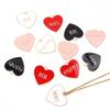 5pcs Alloy Heart Enamel Charms Colorful Romantic Letter Charms Pendant For Valentine's Day DIY Jewelry Making Necklace Bracelets