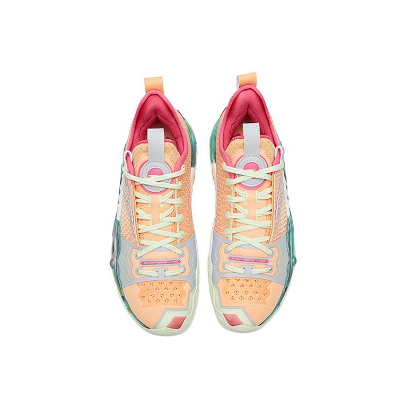 Anta Shock Wave 5 Pro Low top Nitrogen Technology Basketball Shoes Men's Peach Orange 112421111-1