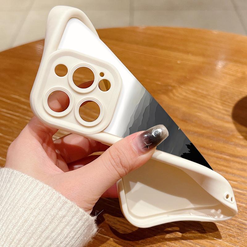 Ink Painting TPU Phone Case For iPhone Air 16e 17 16 15 14 Pro Max 13 12 Pro 15 16 14 Plus Shockproof Soft Silicone Cover Fundas