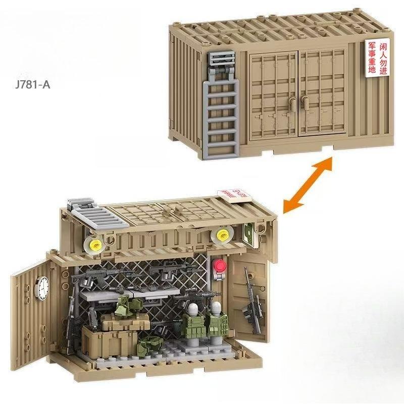 

Militarys Scene WW2 Army Military Soldiers SWAT Police Container Cannon Base Model Building Blocks Bricks Kids Boys Toys