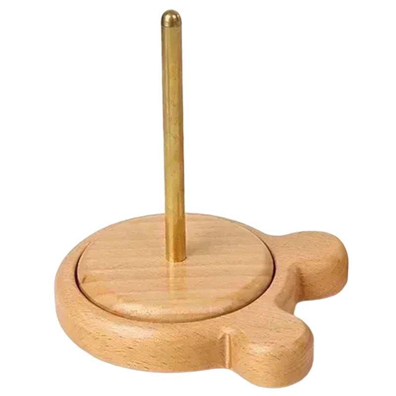 HHO-Knitting Tools Wooden Yarn Holder Beginner Crochet Accessories Stand Sewing Thread Spool Wool Ball Winder Stand Tool B