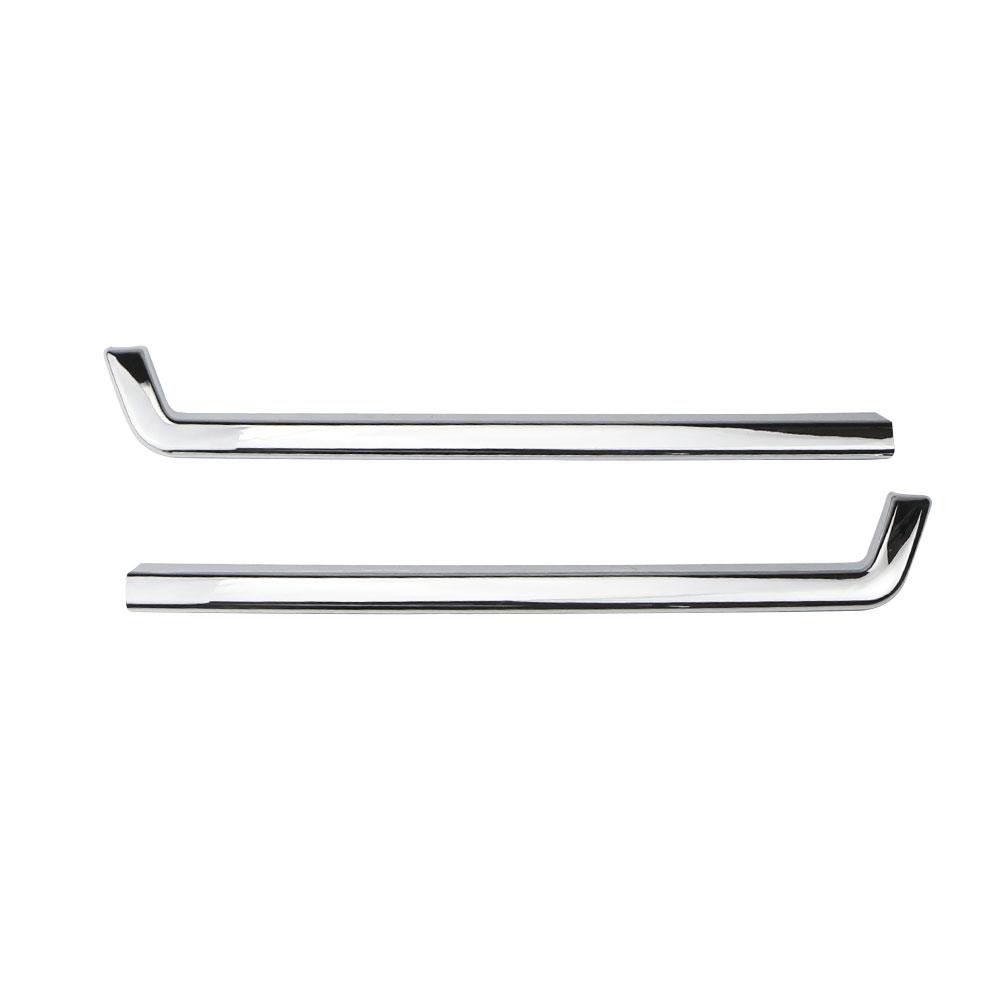 For Ford EcoSport 2013 - 2017 Front Grille Trim 2Pcs Front Logo Side Protection Sticker Decorative Strip Interior Accessories