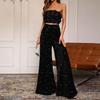 Women's Waist-Slimming Sequin Wide-Leg Pants - Summer Fashion, European & American Style