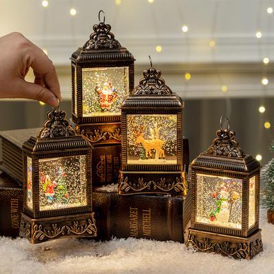 Decorações de Natal Lanterna de Natal Luz Noturna Bola de Cristal Brilhante Pequenos Presentes de Natal Enfeites de Natal