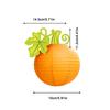 Halloween Round Paper Pumpkin Hanging Lantern Decoration for Thanksgiving Fall Festival Indoor Outdoor Party Patio Home Holiday Scene Decor Supplies