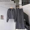 Women's Striped Hoodie & Wide-Leg Pants Slimming Sportswear Set