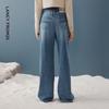 Langzi Ski Series Cotton Straight-Leg Wide-Leg Jeans
