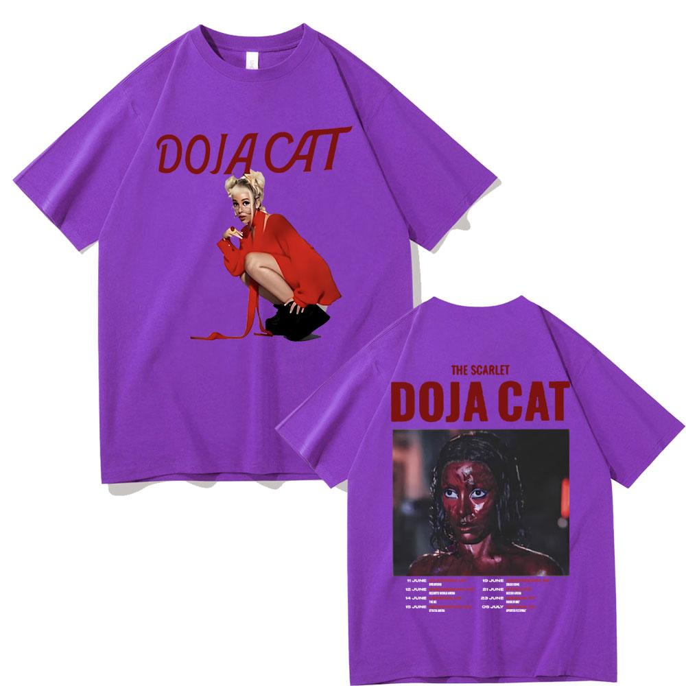 Rapper Doja Cat Candy The Scarlet Graphic Print Tshirt Unisex's Cotton Oversized T-shirt Unisex Women Fashion Hip Hop Vintage T Shirts