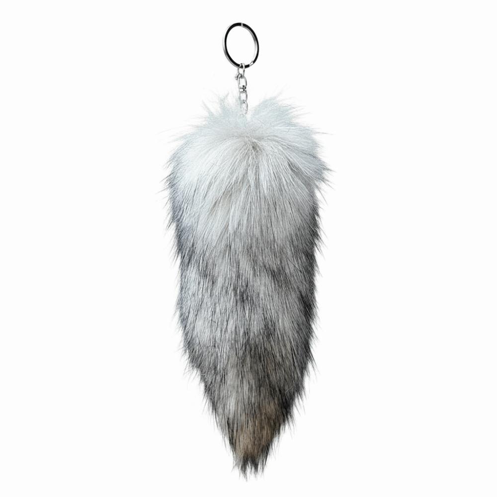 Plush Faux Fur Charm Long Tail Plush Tail Pendant Cute Plush Tail Keychain Handbag Accessory