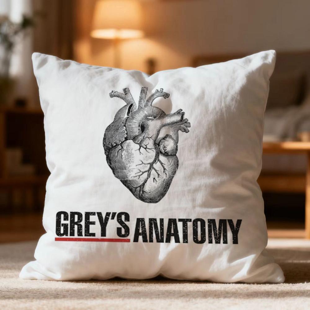 Popular GGrey's Anatomyer Cushion Cover Soft Washable Pillow Case Multi-Scene for Couch Bed Travel Office Use