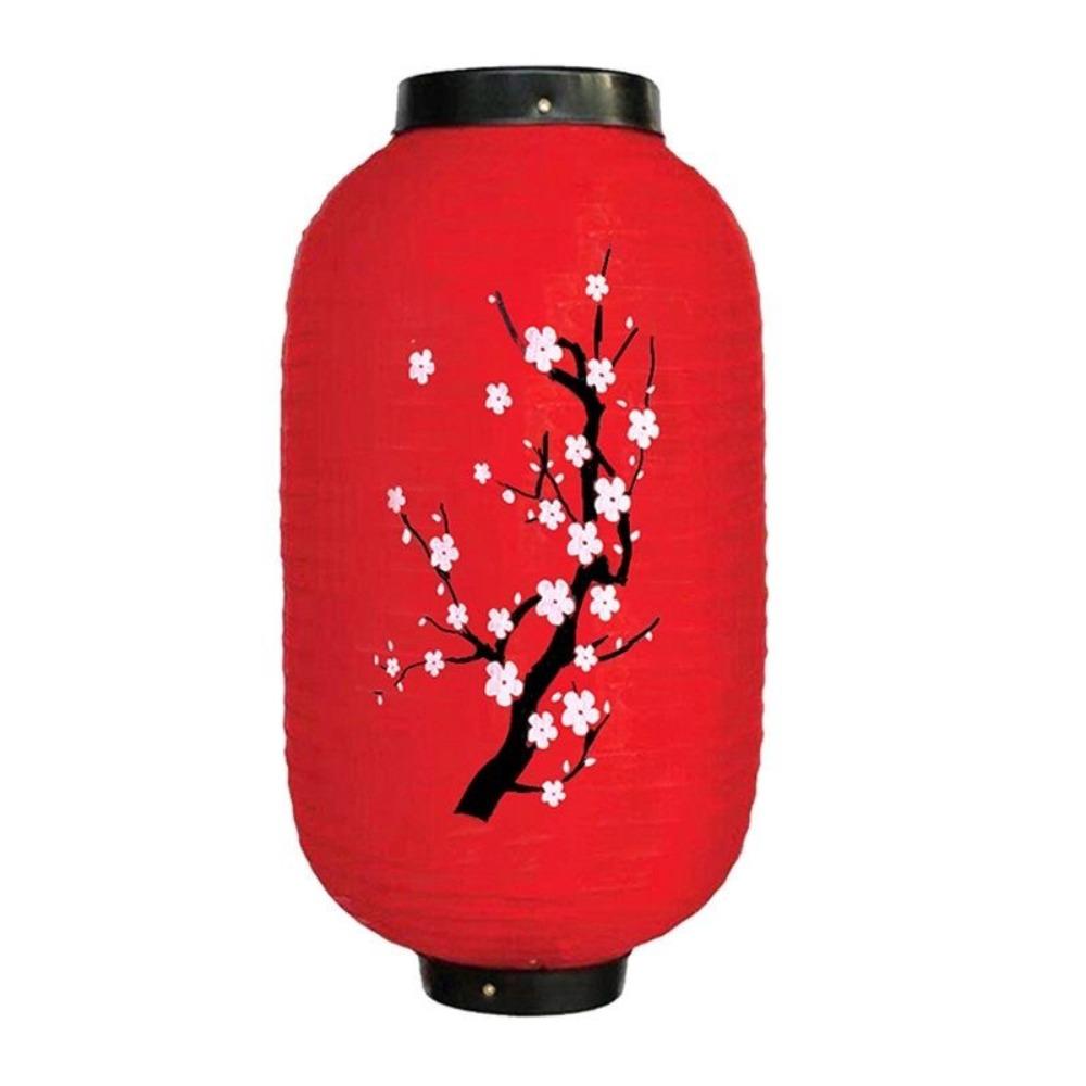 

Тканевый японский фонарь продолговатой формы для украшения вечеринки, новый подвесной фонарь Red flower