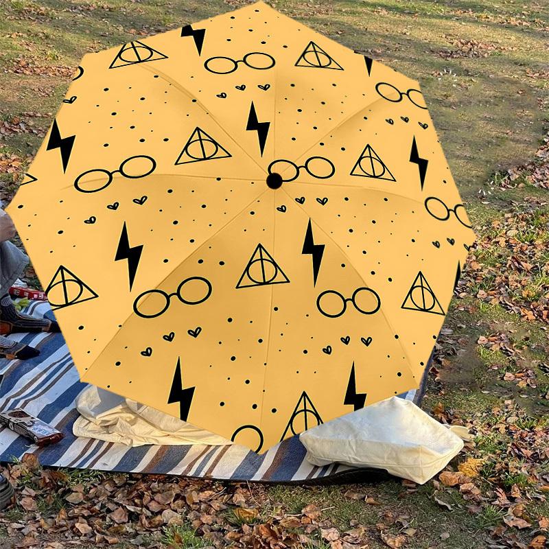 1PC Glasses Lightning_bolt Umbrella-8-Rib Reinforced, Automatic Open, Lightweight & Durable, Cute Fashion Accessory for Outdoor, D2626