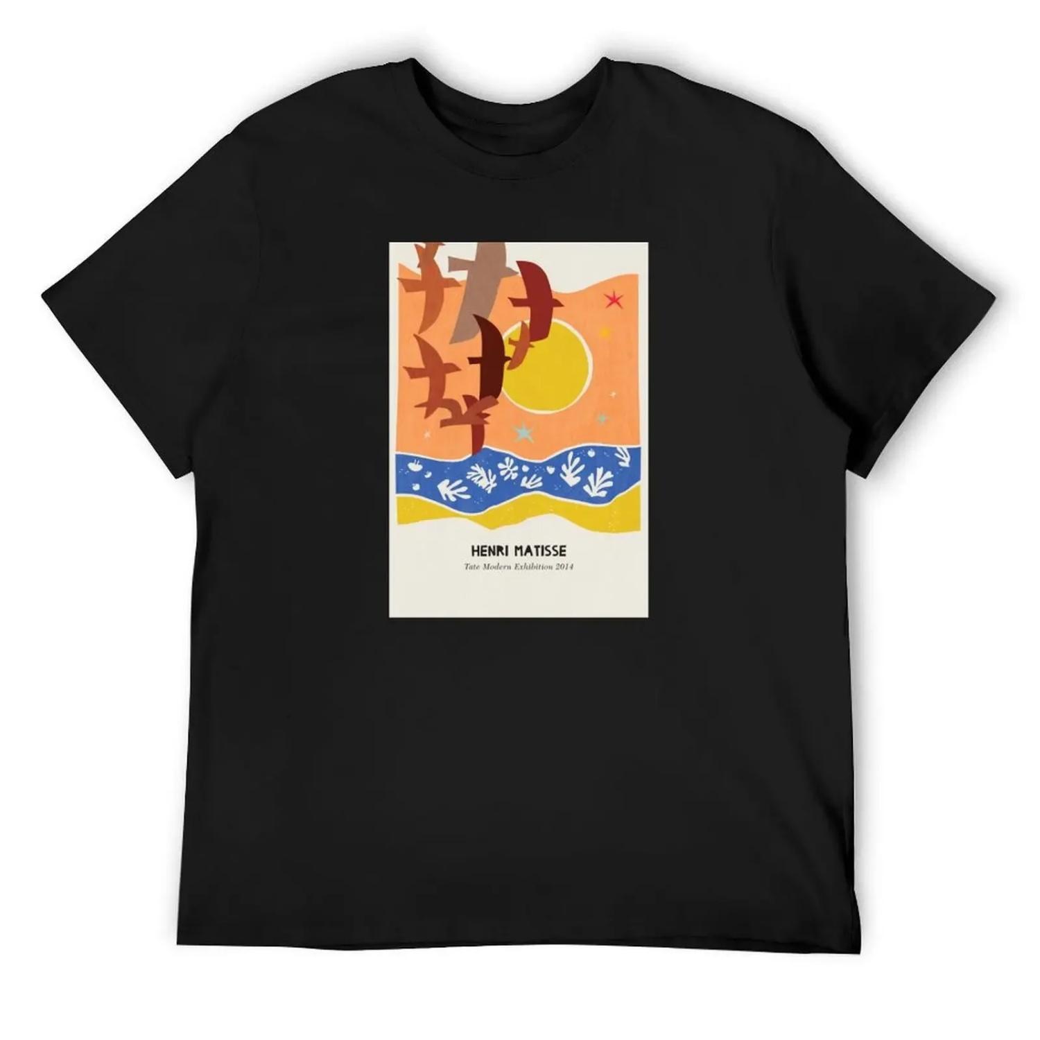 Футболка Анри Матисс Голубь роскошная футболка одежда рубашки страдания черные футболки для мужчин S