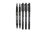 10-Pack [Newcomer 0.01] Double-ended Black Marker Pens, Fine & Broad Tips, Oil-based, Waterproof.