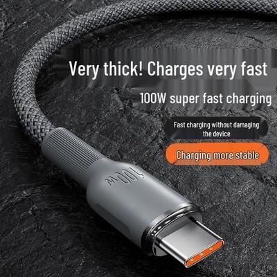 100W Ultra-Fast Charging Braided USB Cable for Apple, PD, Huawei Devices