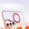 Suitable for Samsung S24 Ultra Two Color Qicai Mobile Phone Case S23plus360 Rotating Bracket S24 Magnetic Hard Case