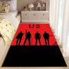 Band Silhouette with Red Background Suitable As a Non-slip Mat for the Living Room or Bedroom Sofa