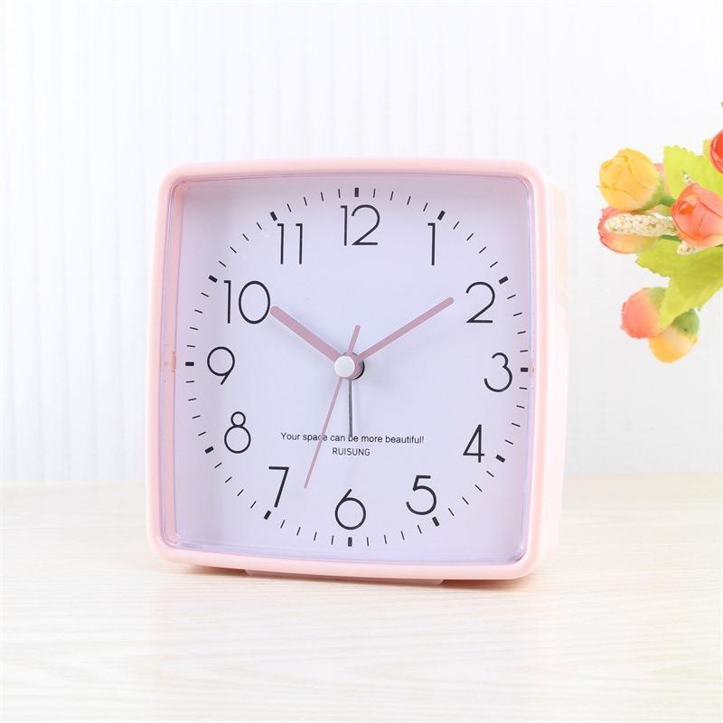 Creative Square Alarm Clock Student Dormitory Clock Simple Children's Bedroom Desktop Clock Super Sound Wake-up Clock