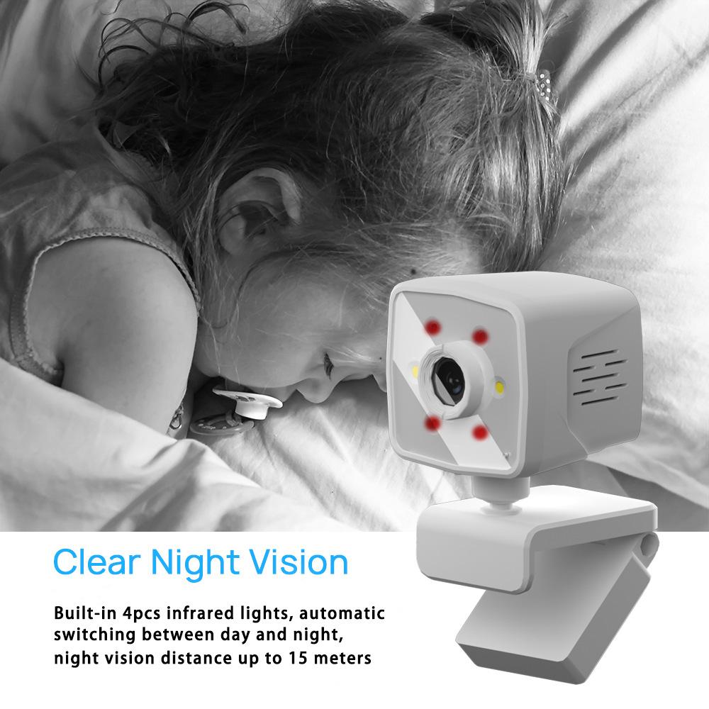 Home Wireless Wifi Camera 1080P High Definition Indoor Night Vision Voice Intercom Usb Card Machine Without Punching