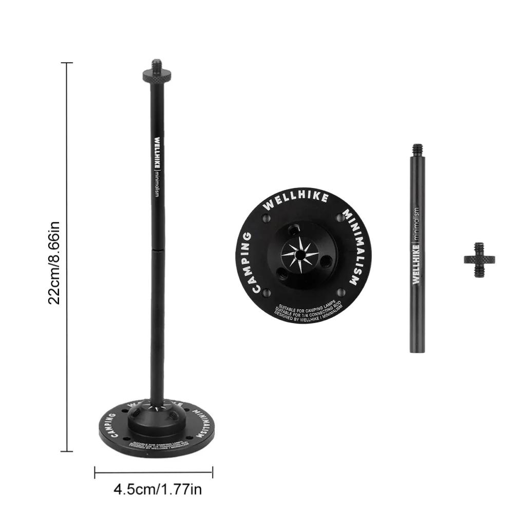 Camping Light Holder Portable Desktop Lamp Stand Aluminum Alloy Height Adjustable Lightweight Outdoor Lantern Bracket