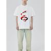 Crewneck T Shirt Black Snake Pattern Print Men's Casual Wear Streetwear Fashion Top