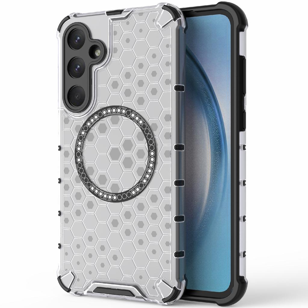 For Samsung Galaxy A55 5G Case Honeycomb Heat Dissipation TPU+PC Magnetic Phone Cover
