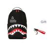 New SPRAYGROUND Shark Mouth PVC Backpacks Black/Red W1035712