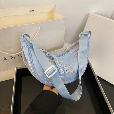Nieuwe casual heuptas veelzijdig eenvoudig mode borsttas niche ontwerp nylon doek schouder messenger bag