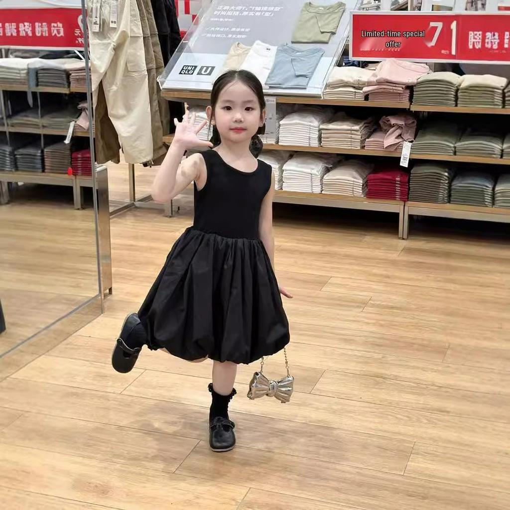 Summer 2025 Black Heart Tulle Cutout Dress with Sweetheart Neckline & Short Sleeves