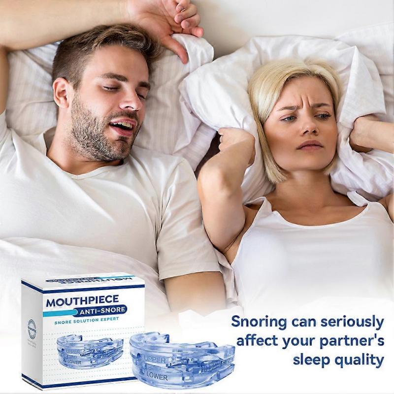 Sleep Apnea Mouth Guard Reusable Comfortable Stop Snorings Solution for Improve Sleeping Quality