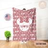 Personalized Disney Blanket Custom Name Blanket Minnie Mouse Blanket Disney Mother's Day Blanket Minnie Blanket, Blanket Disney Trip Gift
