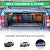 Cargo Net Trunk Bed Organizer For Ford/Dodge/GMC/Chevy Silverado/Toyota/Nissan/Honda Pickup Truck, 59" Longer Mesh Storage Net Grocery Holder Heavy