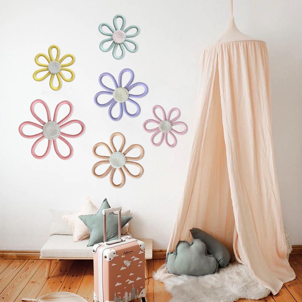 Macaron Color Children's Room Decoration Chrysanthemum Weaving Lace Wall Hanging Home Baby Girl Children's Wall Decoration
