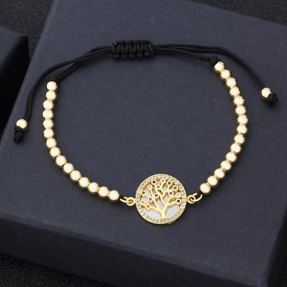 Nidin Men Classic 9 Styles Virgin Mary Bracelets Women Crystal Bracelets Christian Adjustable Handmade Copper CZ Bead Jewelry