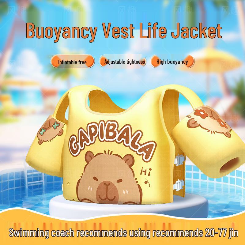 

Children s Inflatable-Free Swim Vest with Armbands and Ring