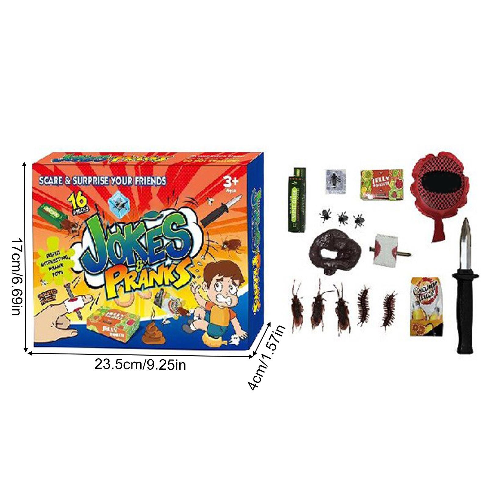 

Детские игрушки День дурака Хэллоуин розыгрыш игрушка подарочный набор набор розыгрышей, забавные игрушки, забавные подарки.1 комплект One Size оранжевый