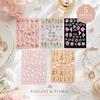 5-Sheet Nail Art Stickers, 3D Embossed Nail Stickers, DIY Nail Art Accessories for Women Home and Salon Manicure
