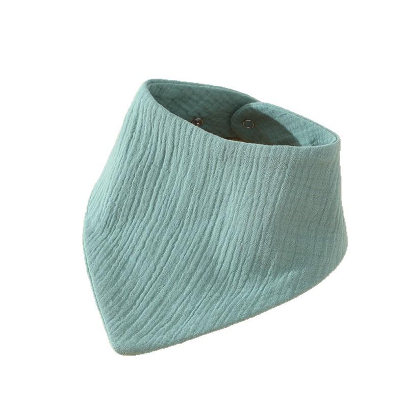 Einfarbiges Baumwollgaze-Baby-Lätzchen, Saugfähig & Schnelltrocknend, Druckknopfverschluss, Nicht klebrig, Klasse A.